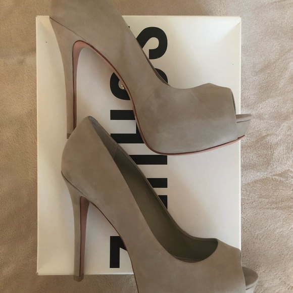 NWT Schutz Sommer Suede Peep Toe Platform - Picture 6 of 7